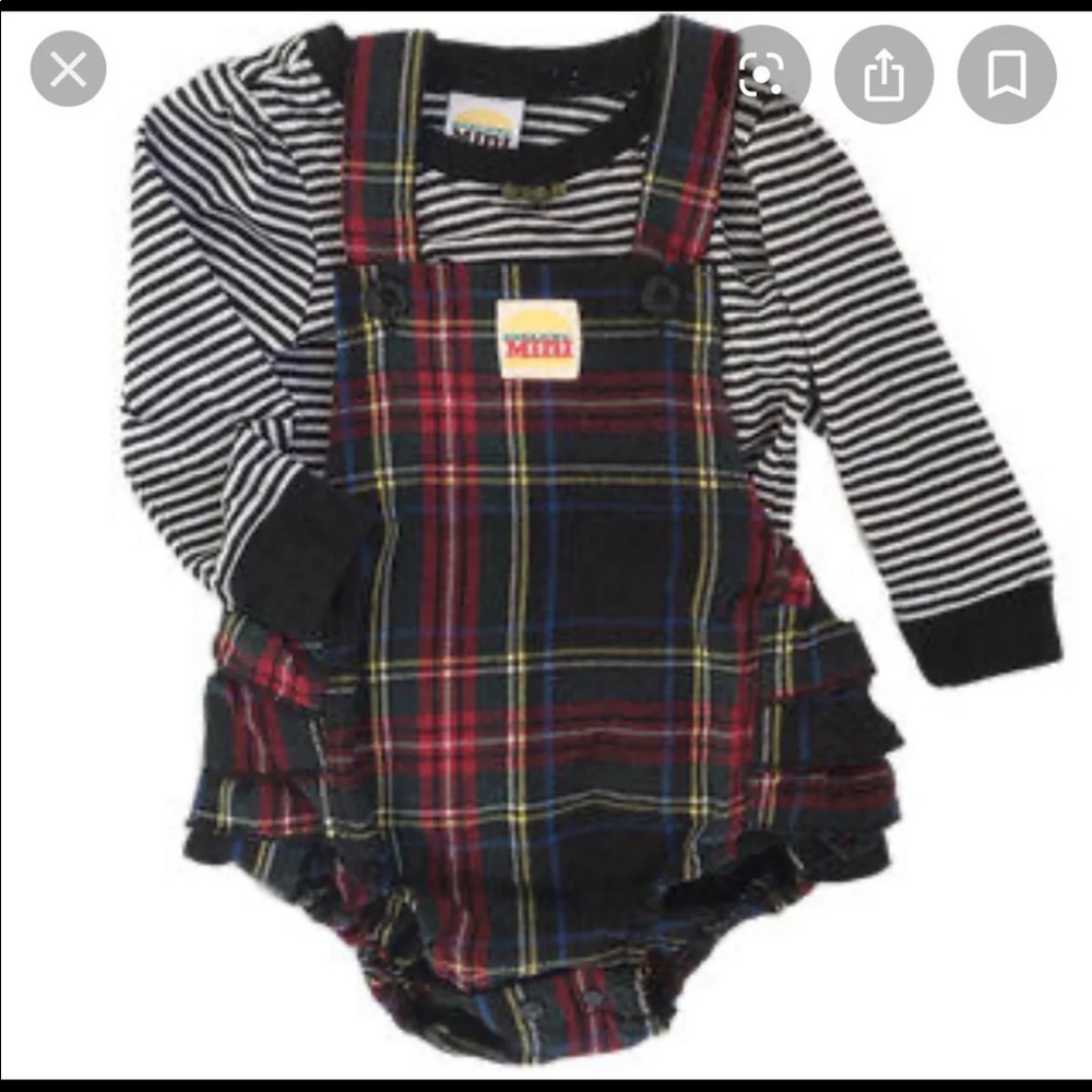 HARAJUKU mini overall bibs nwot 12 months